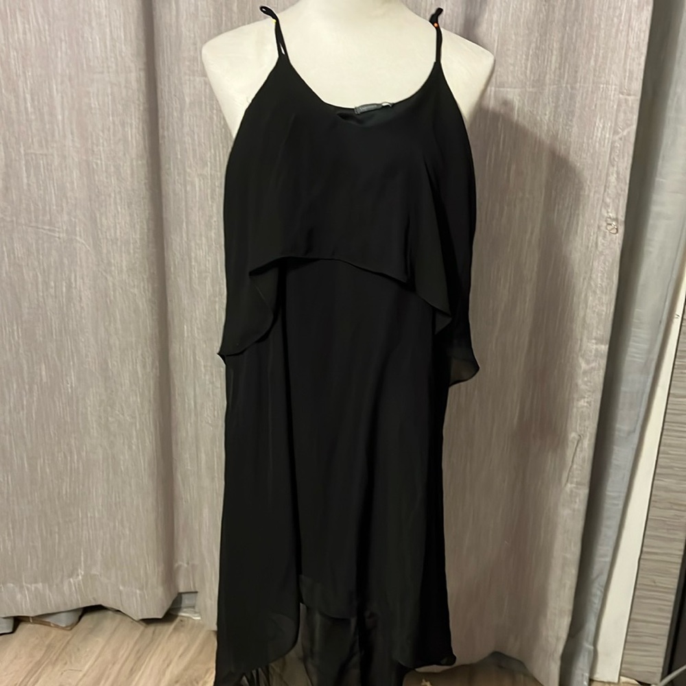 MultiLayer flowy black dress